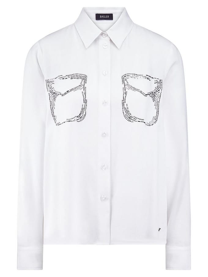 Overhemdblouse Van BASLER wit