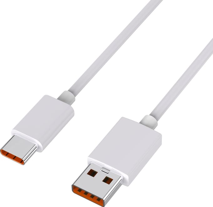 USB C naar USB 6A Snellader Kabel Wit - 1 meter - Oplaadkabel voor Xiaomi Redmi Note 11 / Redmi Note 11S / Redmi Note 11S 5G / Redmi Note 11T 5G