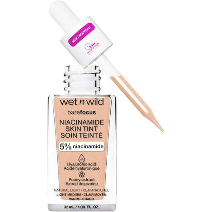 wet n wild Foundation BareFocus Niacinamide Skin Tint Teint Dames 32 ml