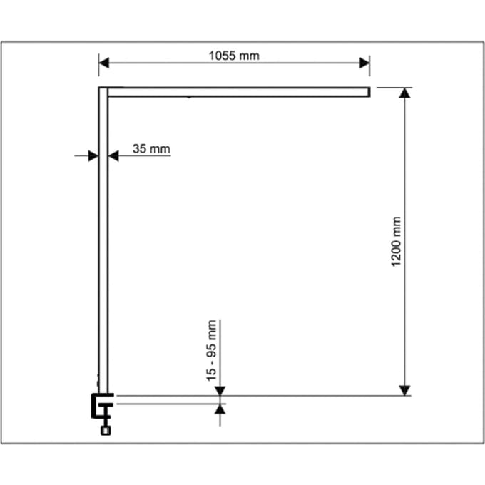 LED tafellamp MAULsirius, wit, dimbaar, CCT, klemvoet