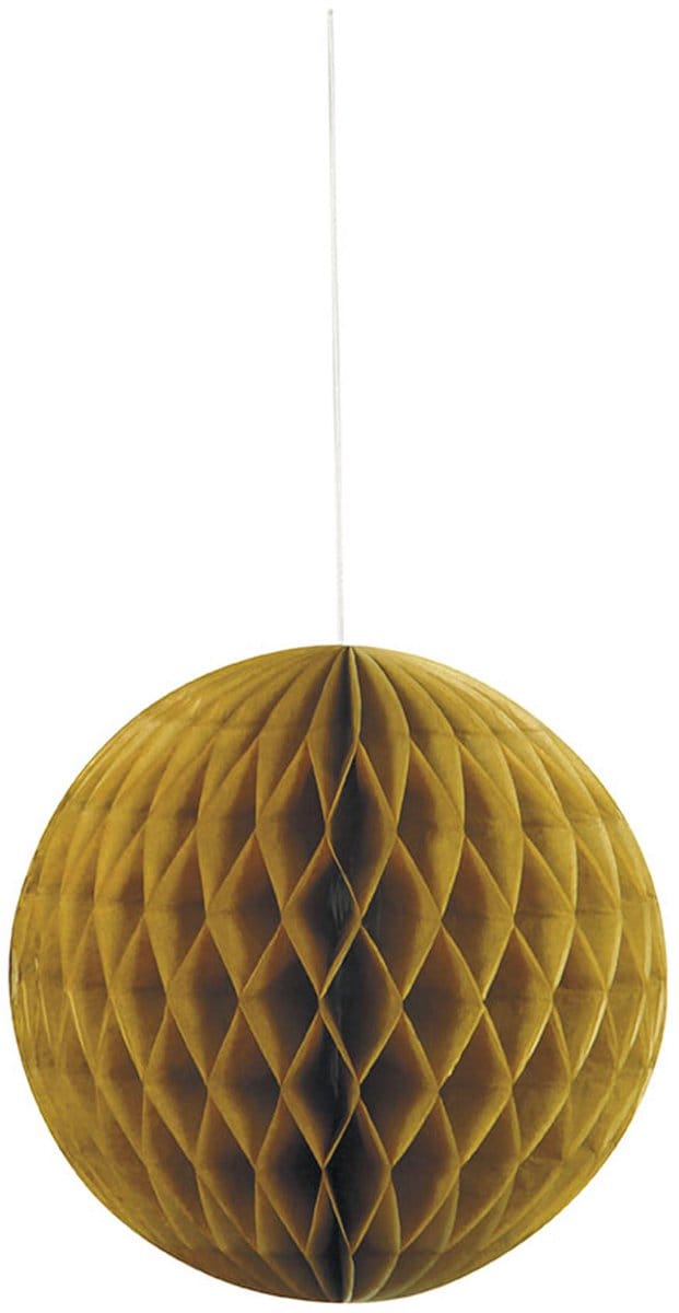 UNIQUE - Gouden honingraat papieren bal 20 cm