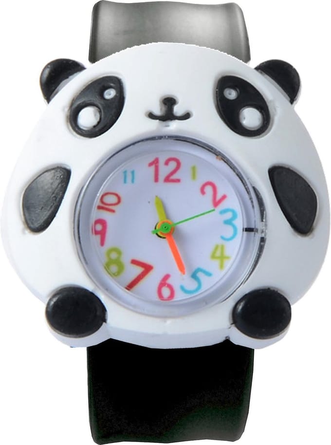 Fako Bijoux® - Kinderhorloge - Slap On Mini - Panda - Zwart/Wit