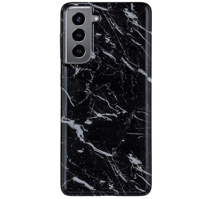 TwoTone Samsung Galaxy S21 Plus Marble Style Luxe Backcover Zwart
