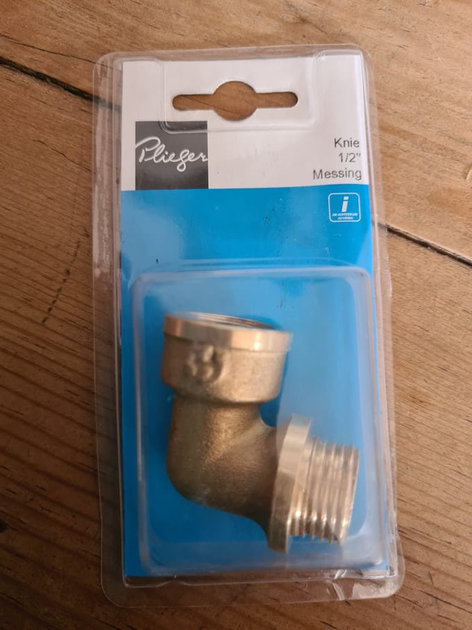 Plieger Knie 1/2'' messing