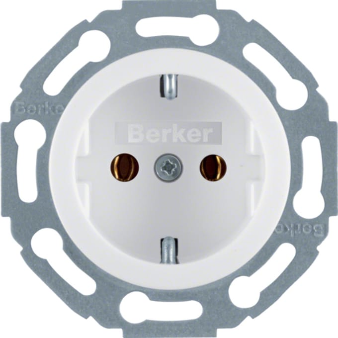 Hager Berker Wandstopcontact 1930/glas (WCD-schakelmateriaal) - 474520 - E2FHR