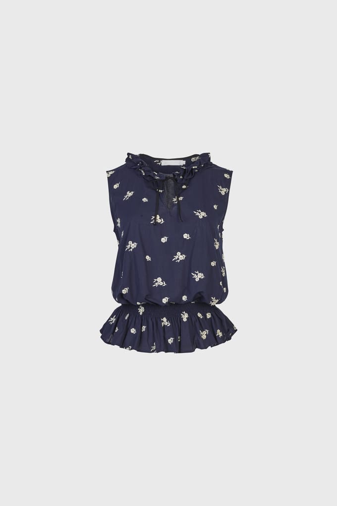 Anne Fontaine Galloise Dark Navy Maat: M | Blouses Outlet | Dames | Blauw