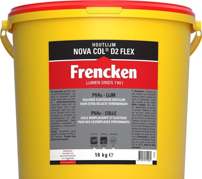 Frencken Flex Houtlijm NovaCol - D2- Beige - 10kg