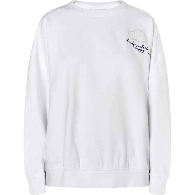 Mymo Sweatshirt met applicatie Dames wit