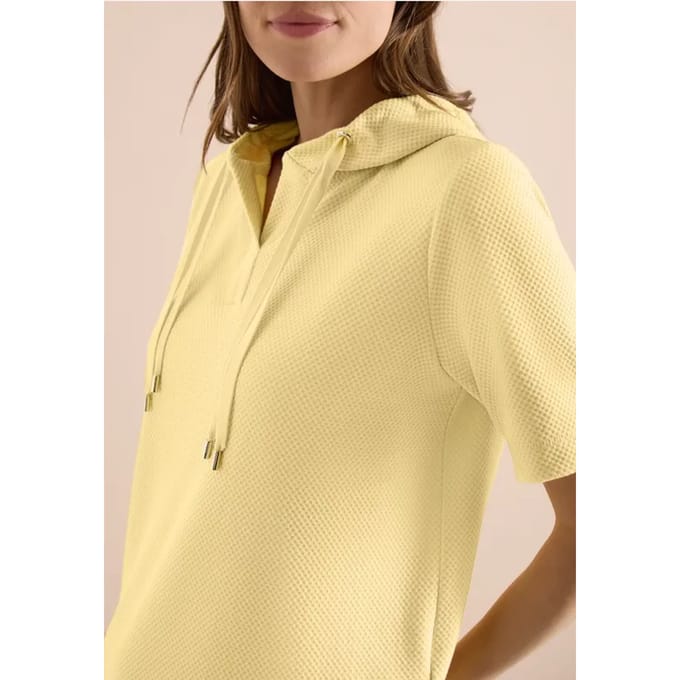 Sweater met korte mouwen en capuchon