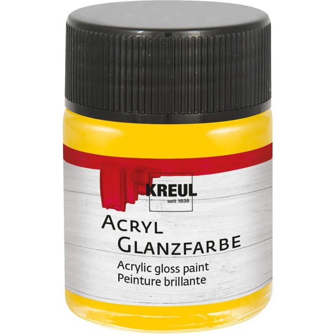 KREUL Acrylglansverf, 50 ml - Zonnegeel
