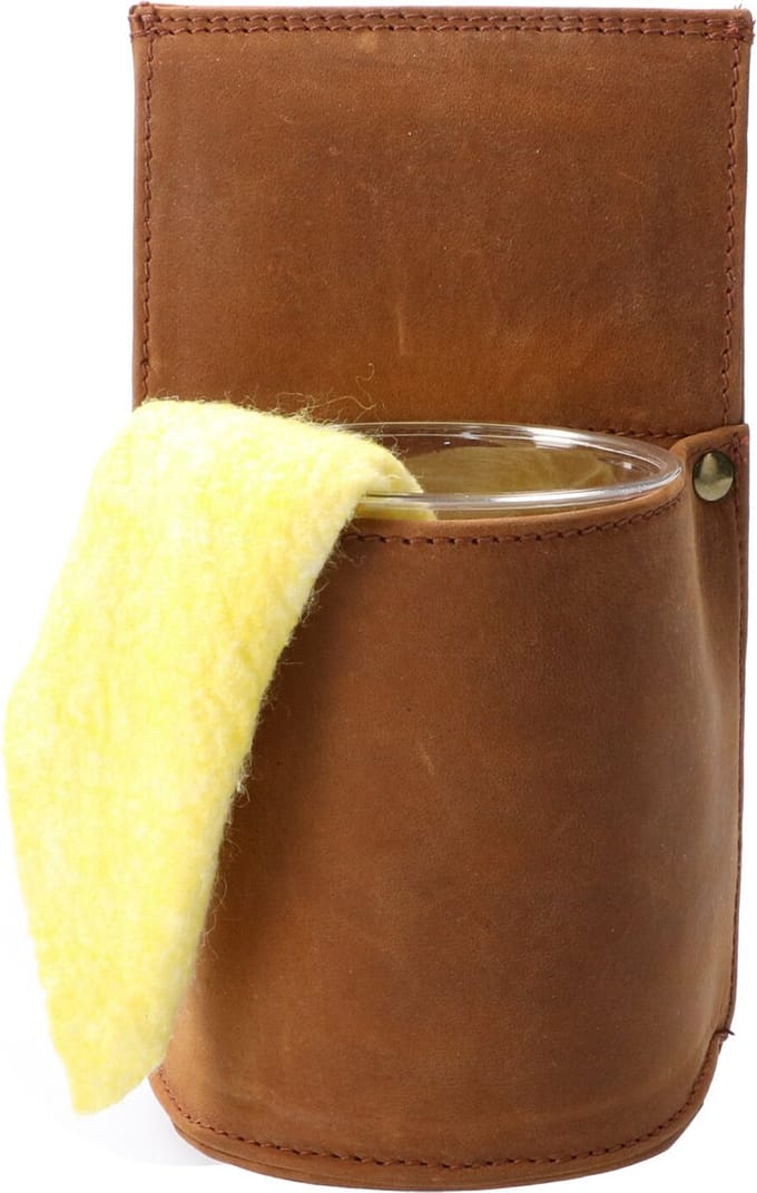 Lederen Horeca Poetsdoekholster | Bruin | Holster voor Horeca schorten | Bruin | Cahore Lederwaren Danielle