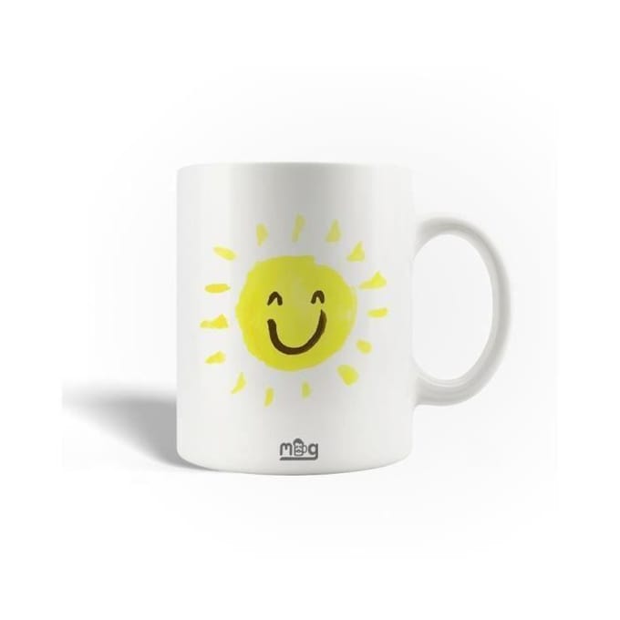 Keramische Mok - De zon is elke dag nieuw - 30cl - Wit - Vaatwasmachinebestendig - Rond