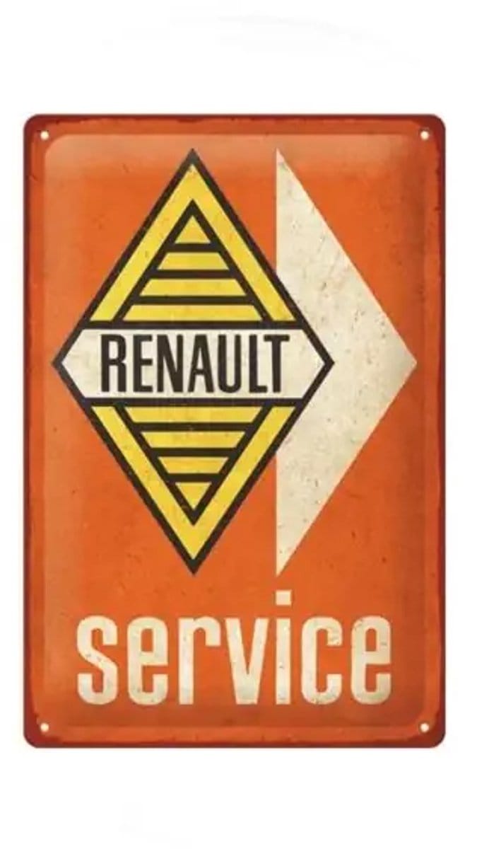 Metalen Bord 20x30 cm Renault Service