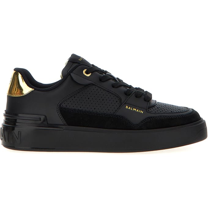 Balmain Zwarte Kalfsleren Sneakers