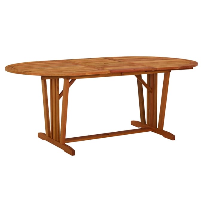 vidaXL - Tuintafel - 200x100x75 - cm - massief - eucalyptushout