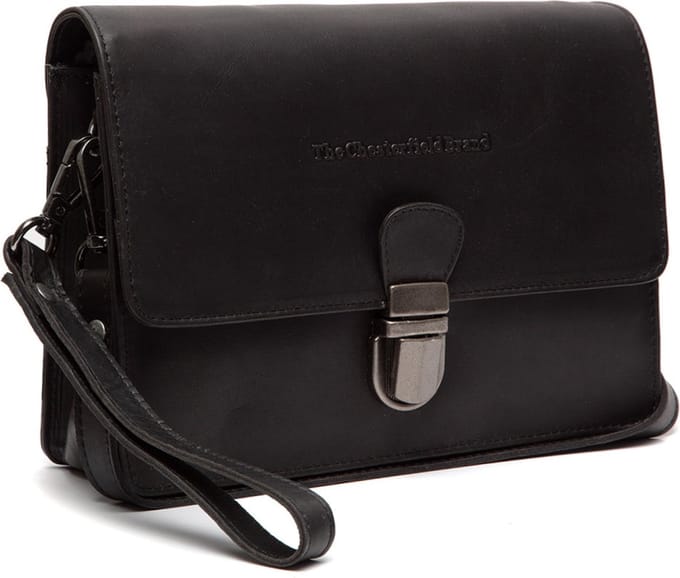 The Chesterfield Brand Kleine Schoudertas Dames - Leer - Waxed Pull Up - Zwart