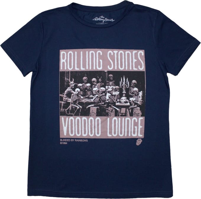 The Rolling Stones - Voodoo Skulls Dames T-shirt - S - Donkerblauw