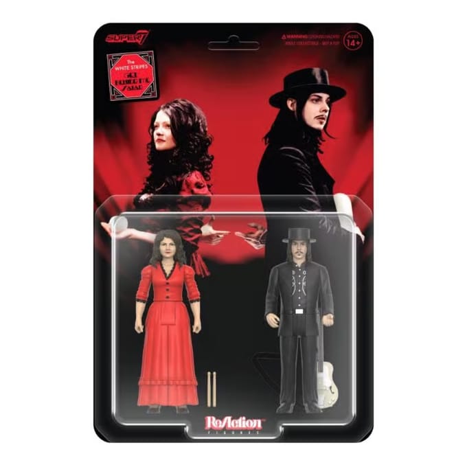 Super7 White Stripes ReAction Wave 1 The White Stripes 2-Pack (Get Behind Me Satan) Figures