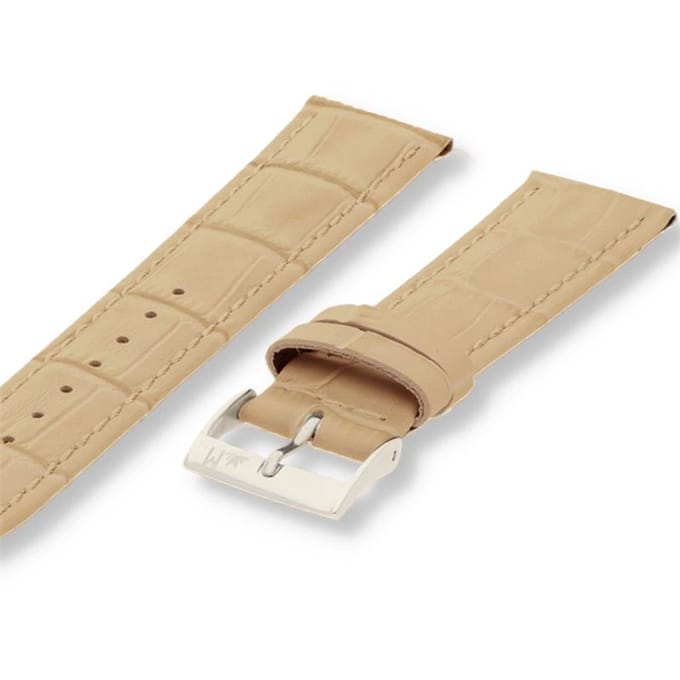 Morellato PMX027BOLLE IG Horlogebandje - Leer - Beige - 18 mm
