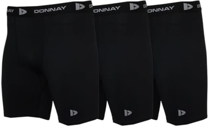 3-Pack Donnay - Compressie Short - Thermo/Sportshort (15cm) - Heren - Black (020) - maat M