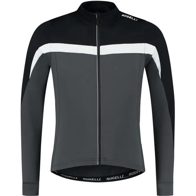 Rogelli Course Heren Fietsshirt - Lange Mouw - Grijs/Wit