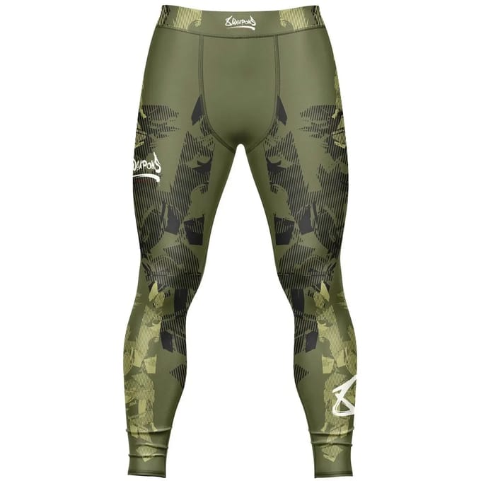 8 WEAPONS Sportlegging Hit 2.0 Olijfgroen Zwart - XL