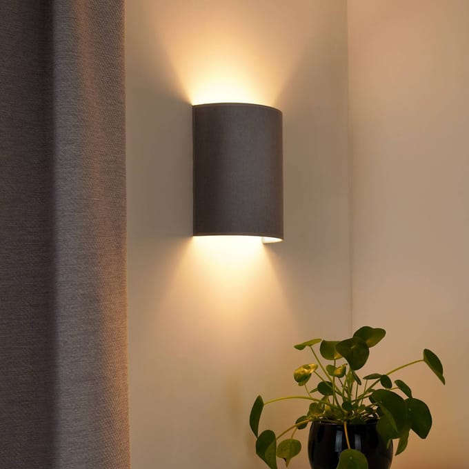 Duolla Wandlamp Semi Circle, Soro, grijs, E27