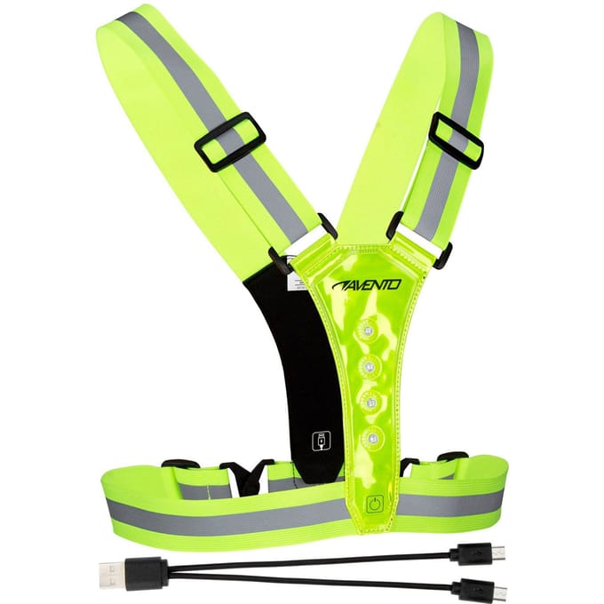 Avento Sport Veiligheidsvest - Oplaadbaar - USB-C - LED