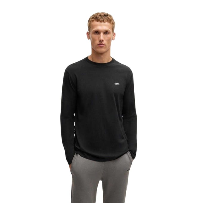 Boss Heren Klassiek Logo Regular T-Shirt (Zwart)