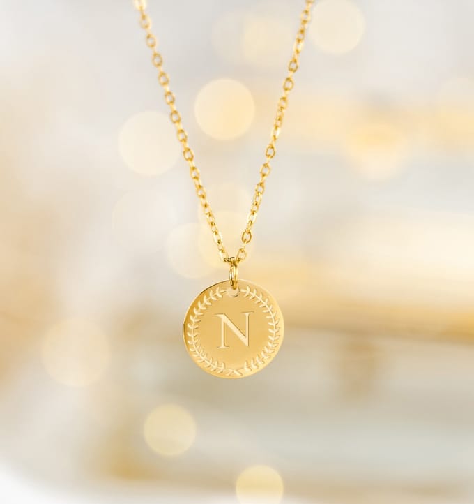 Ketting met Letter N 'Olivia' | Stainless Steel Goud