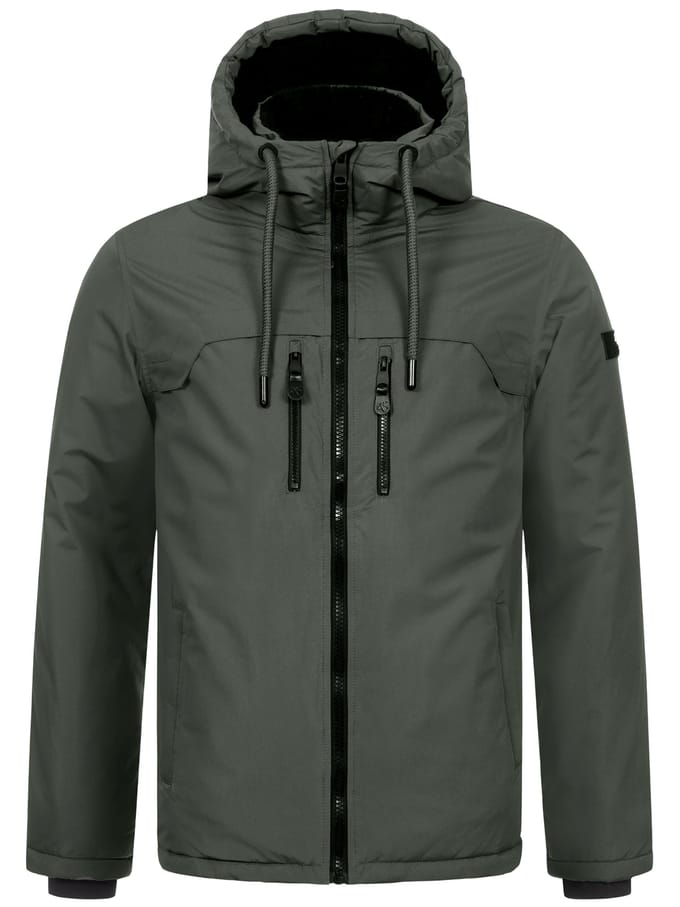 Alessandro Salvarini heren winterjas AS-332 met teddyvoering en capuchon