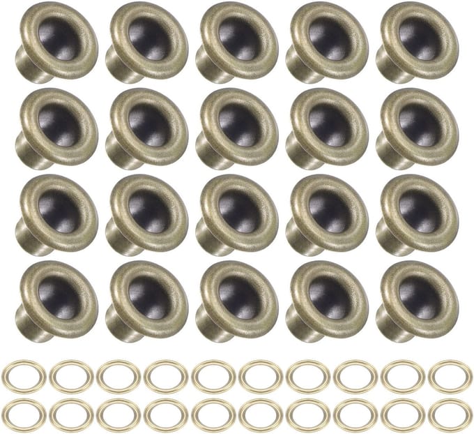 Dailygoods - Ogen met Sluitringen 10 x 5 x 7 mm 200 Stuks voor Creatief Gebruik