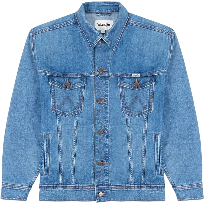 Wrangler Anti Fit Relaxed Spijkerjas Blauw L Man