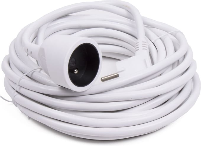 Bellson Verlengsnoer Penaarde - wit 3x1,5 mm² - lengte 10 meter