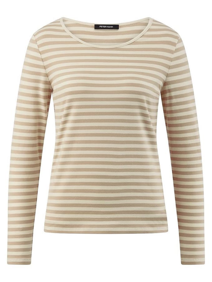 T-shirt ronde hals Van Peter Hahn beige