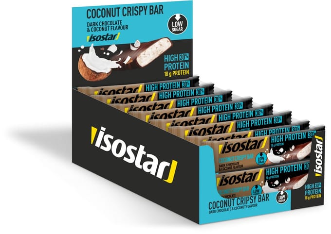 Isostar High Protein - Coconut Crispy Bar - Chocolade - Kokos - 16 x 55 g