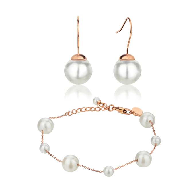 Damesarmband en oorbellen Isabella Ford Linda Pearl