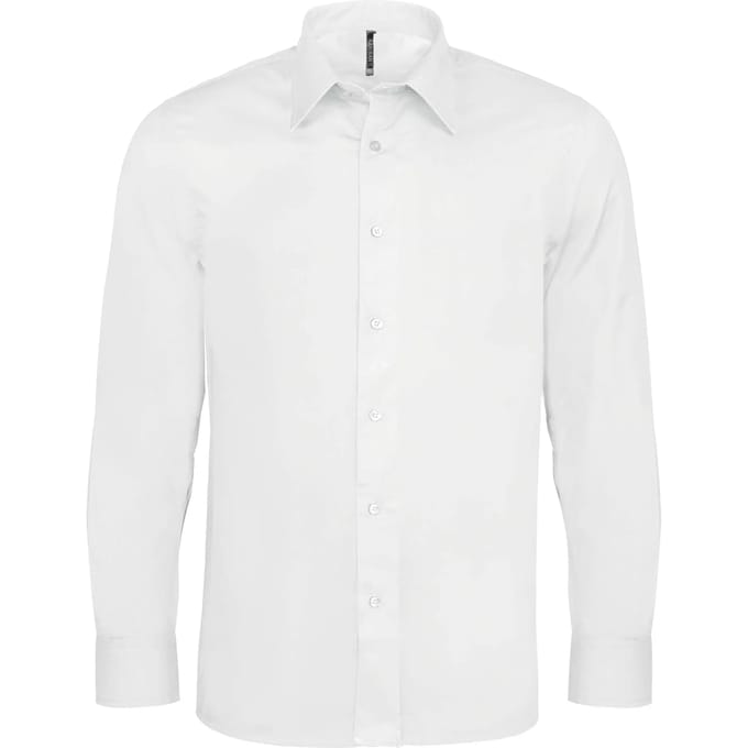 Kariban Heren stretch overhemd lange mouwen K529 - White - M