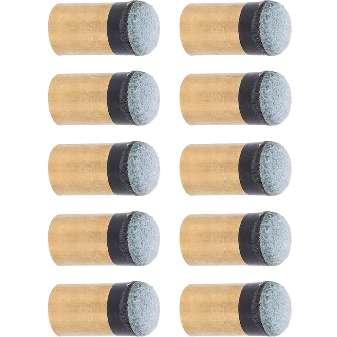 Lot de 10 embouts de rechange pour queue de billard, snooker, en cuir PU et cuivre à visser(10 MM ) beige