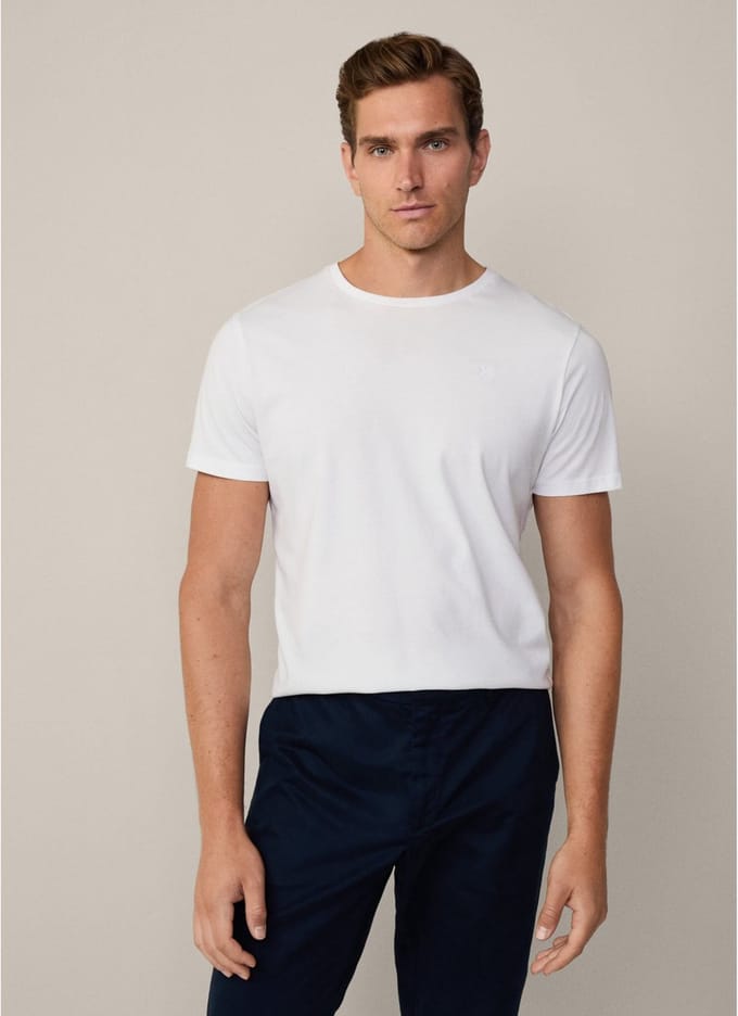 Hackett London Klassiek wit pima fit t-shirt
