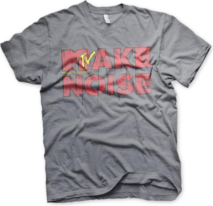 MTV Heren Tshirt -M- Make Noise Grijs