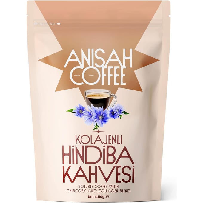 Anisah Koffie Collageen Cichorei Koffie 150 gr - Bron van Eiwitten, Vezels 1 PC