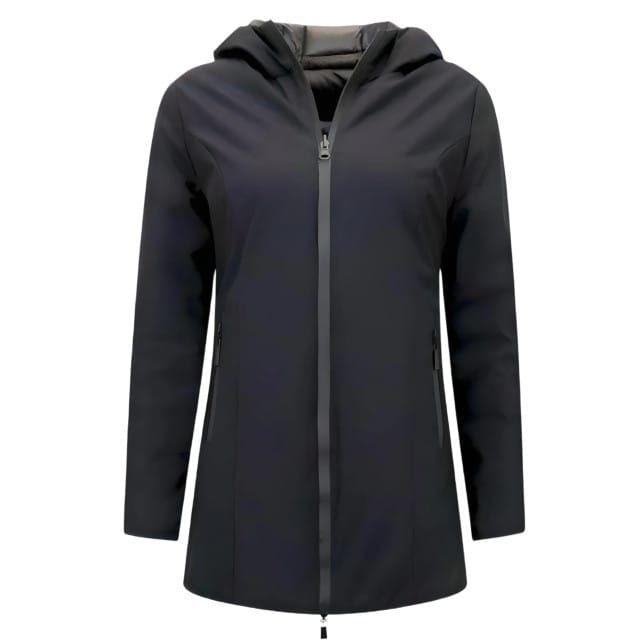 Double Face Dames Jassen Parka - Slim Fit -2161B - Zwart