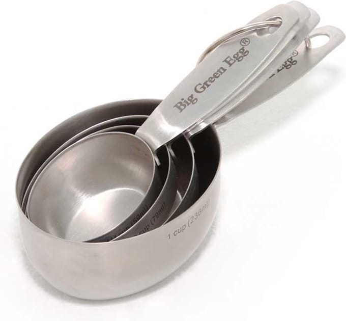 Big Green Egg Measuring Cups set van RVS met ring
