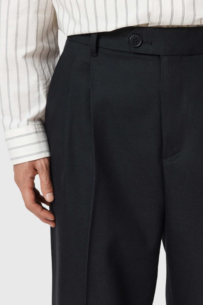 AllSaints Tallis Straight Black Maat: W28 | Tailored Broeken Outlet | Heren | Zwart