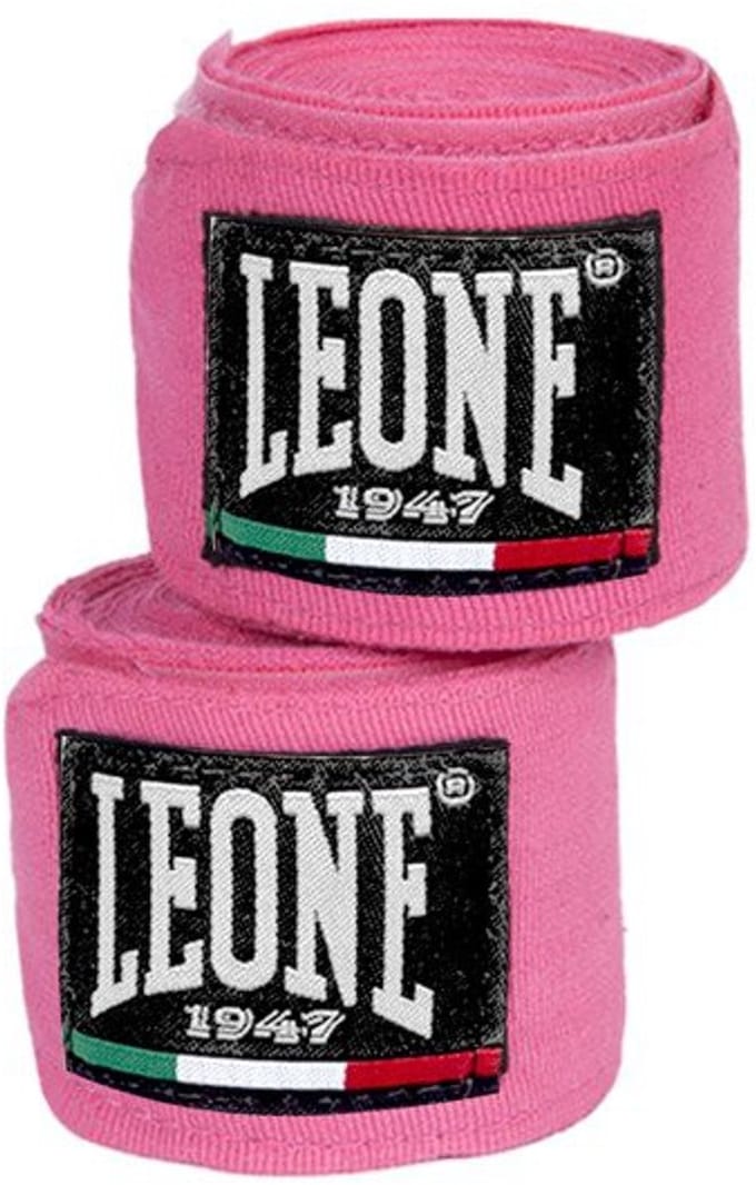 Leone - Boksbandages - Roze - 2,5m - Elastisch - Katoen/Nylon
