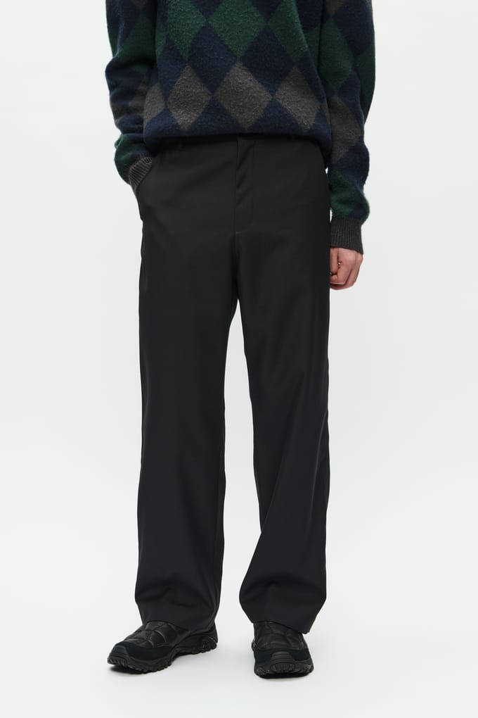 Broek van wolmix met achterzakken, model 'Henry trousers'