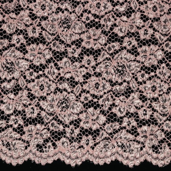 10 meter kant stof - Licht roze - 145cm breed