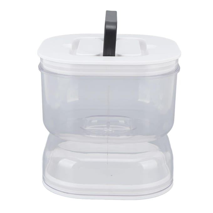 Augurkenpot met Zeef Flip Lekdicht Augurkensap Scheider Pot Olijvencontainer voor Thuis white