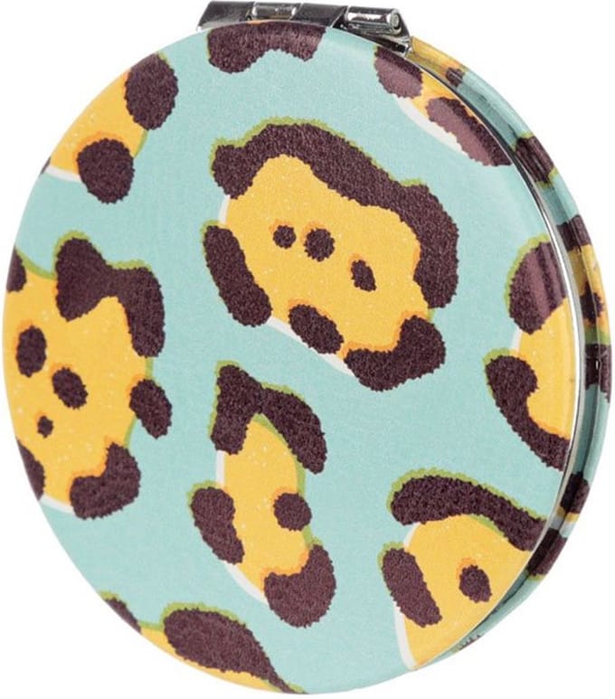 Wild Life Dieren Print Make Up Spiegeltje luipaard 6cm